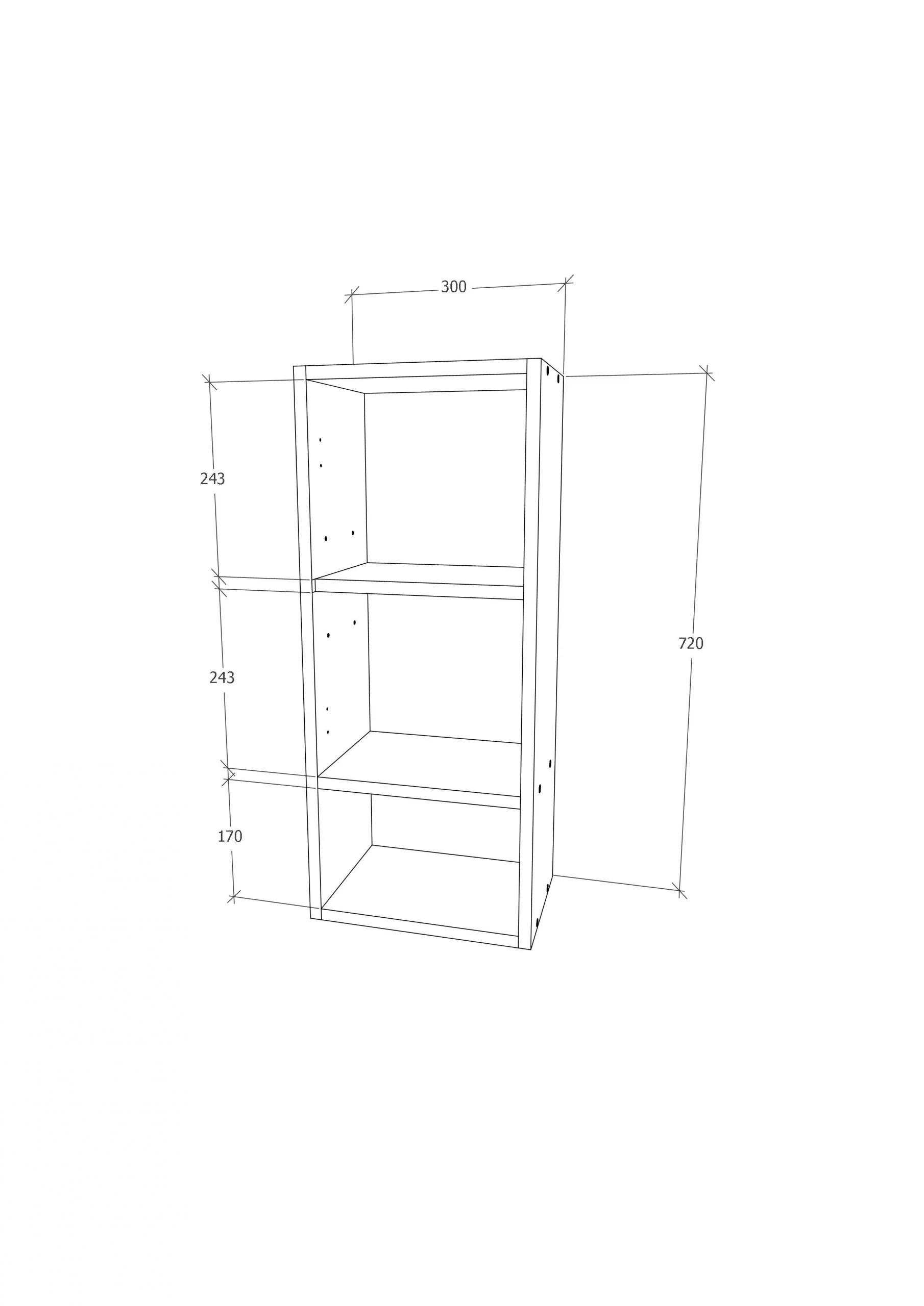 ארונית אמבטיה תלויה 30X72 דגם נרקיס מבית TUDO DESIGN