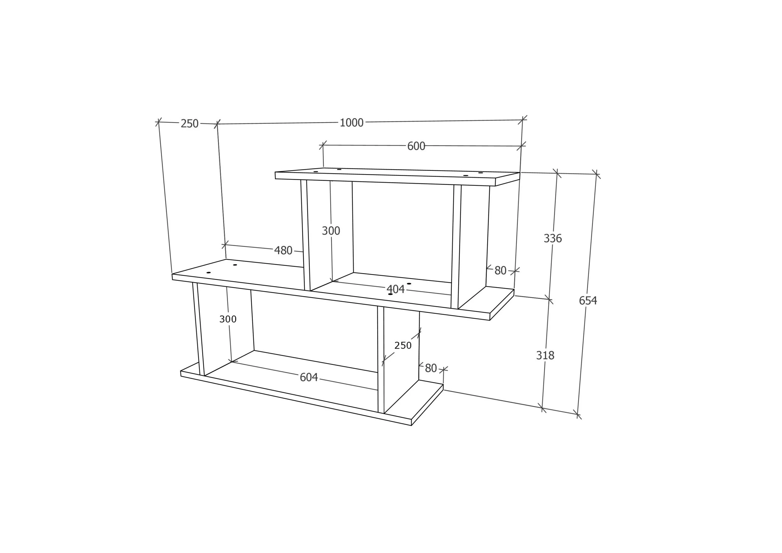 מדף מעוצב ברוחב 100 ס"מ בצבע לבן דגם רימון RIMON מבית TUDO DESIGN