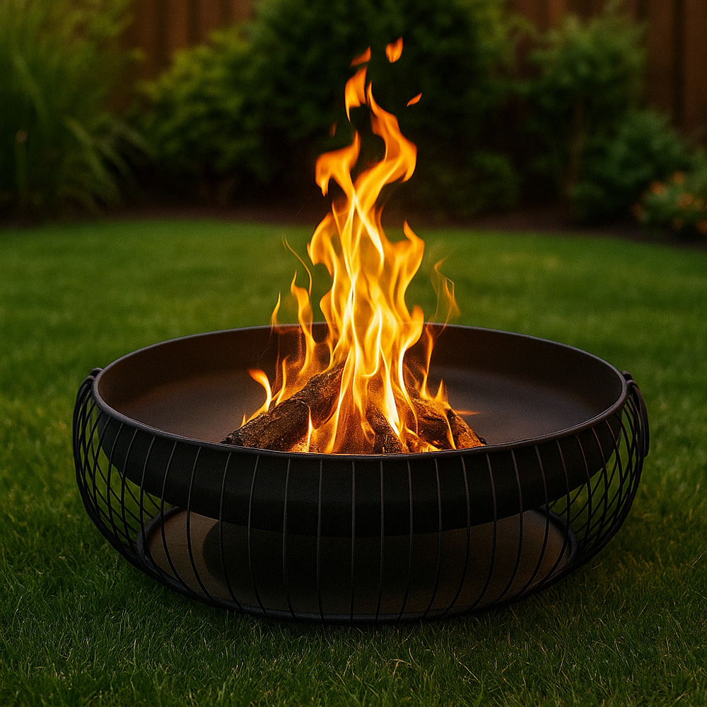 מדורת גן מעוצבת מתכת 80 ס"מ דגם 98973 מבית טיפות טבע