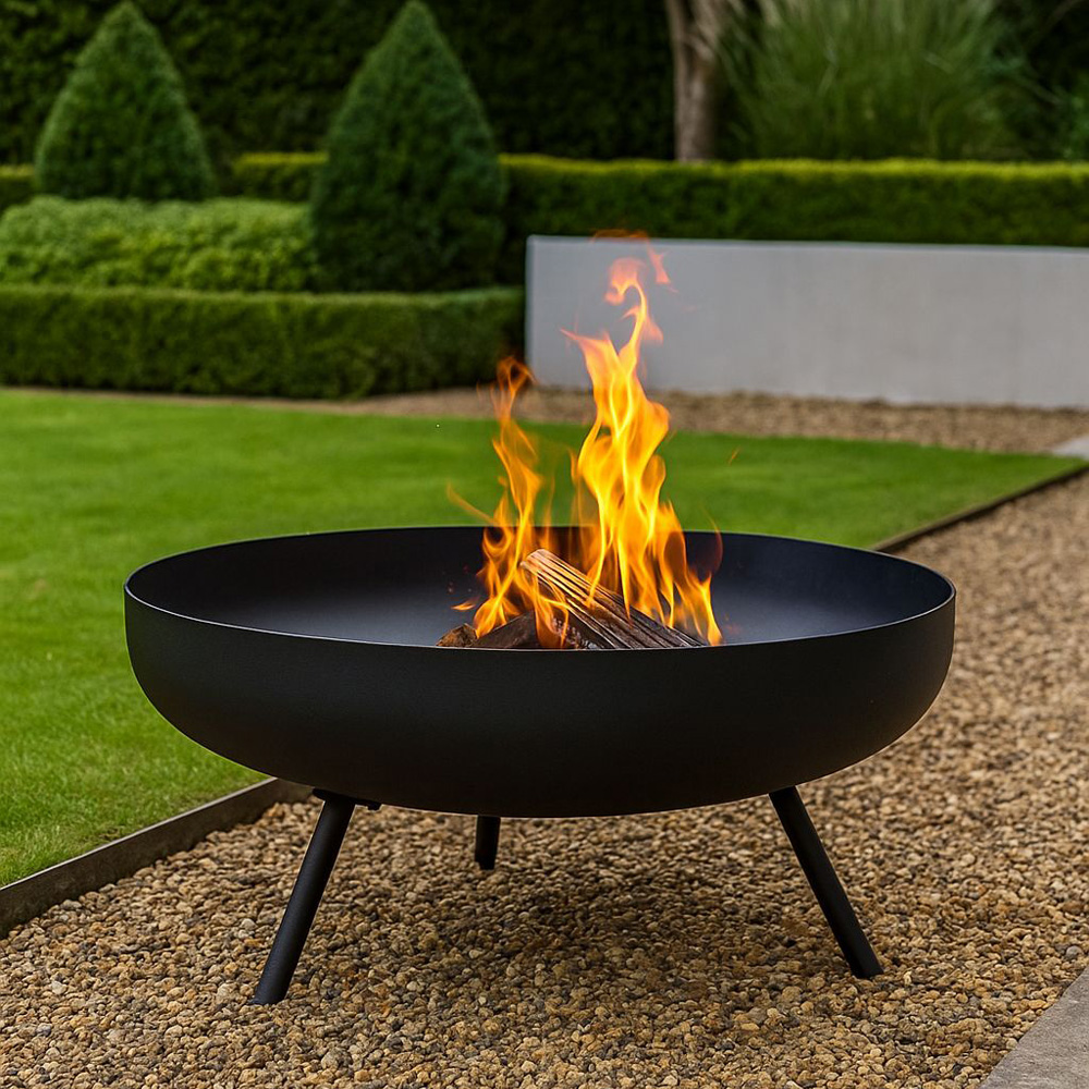 מדורת גן – קערת מדורה ממתכת בקוטר 70 ס"מ לחימום ובישול בגינה דגם 99553 מבית טיפות טבע