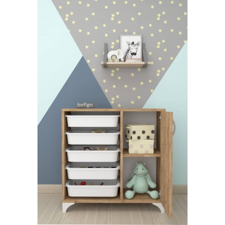 שידת אחסון עם 5 סלסלות דגם BORA מבית BRADEX