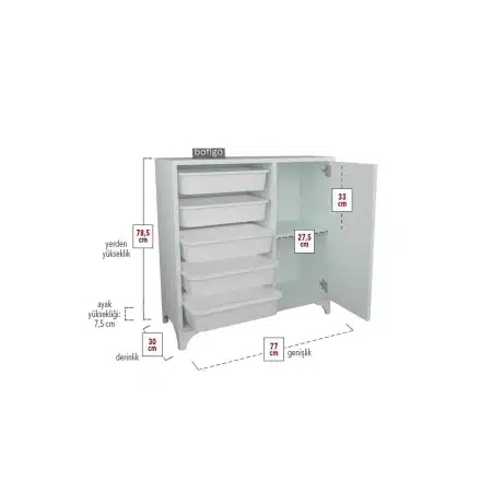 שידת אחסון עם 5 סלסלות דגם BORA מבית BRADEX שידת אחסון עם 5 סלסלות דגם BORA מבית BRADEX