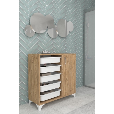 שידת אחסון עם 5 סלסלות דגם BORA מבית BRADEX