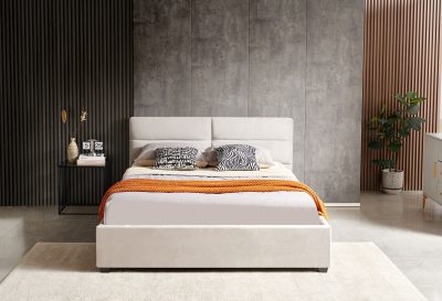 מיטה זוגית עם ארגז אחסון מבד קטיפה דגם קלואי מבית DORI