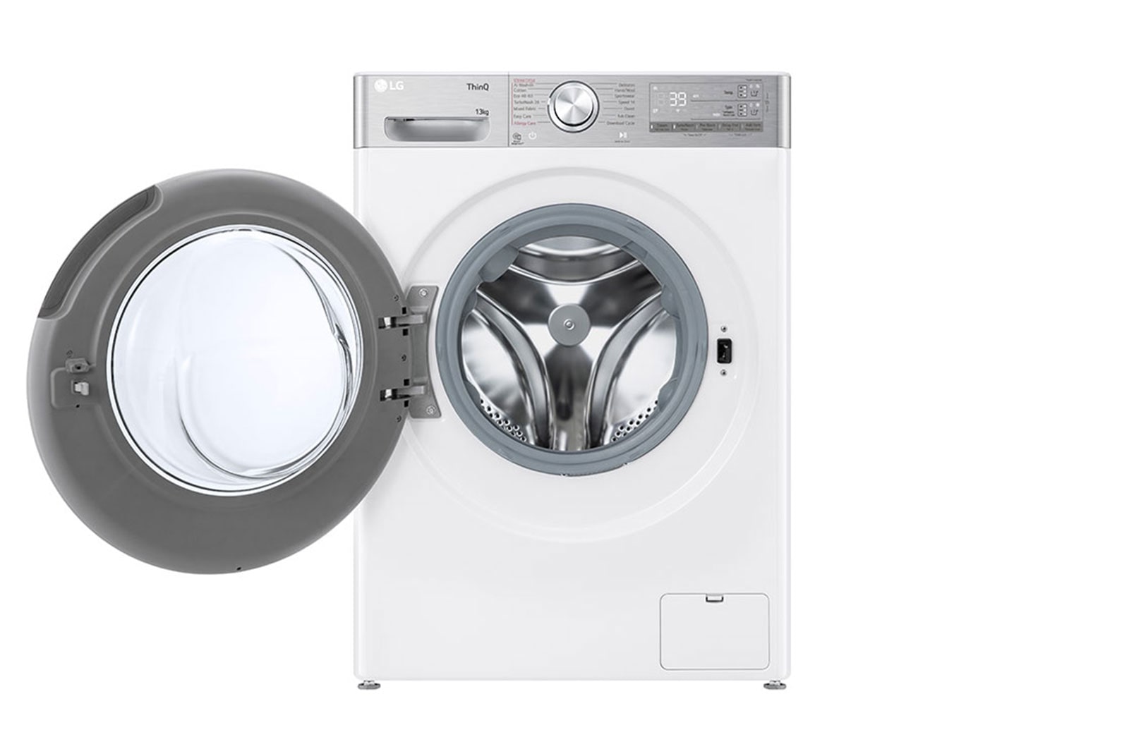 מכונת כביסה פתח חזית 13 ק"ג צבע לבן דגם WF13314WBC מבית LG