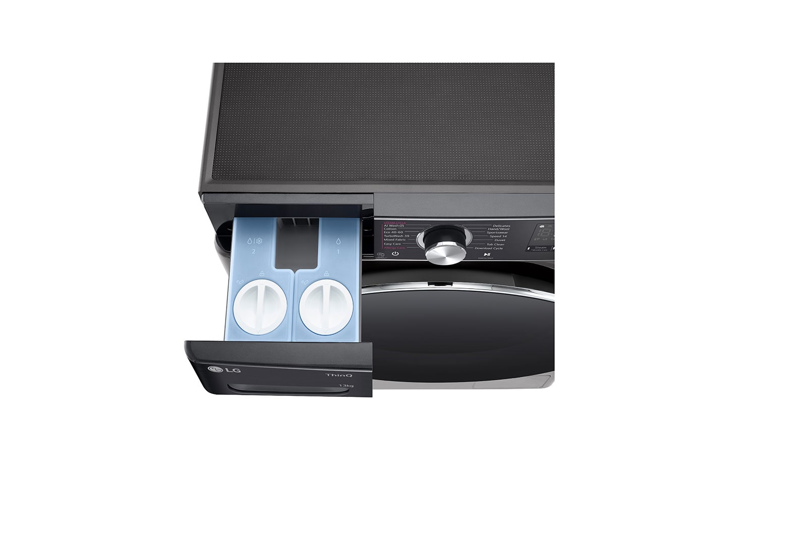 מכונת כביסה פתח חזית 13 ק"ג צבע שחור דגם WF13314WBC מבית LG