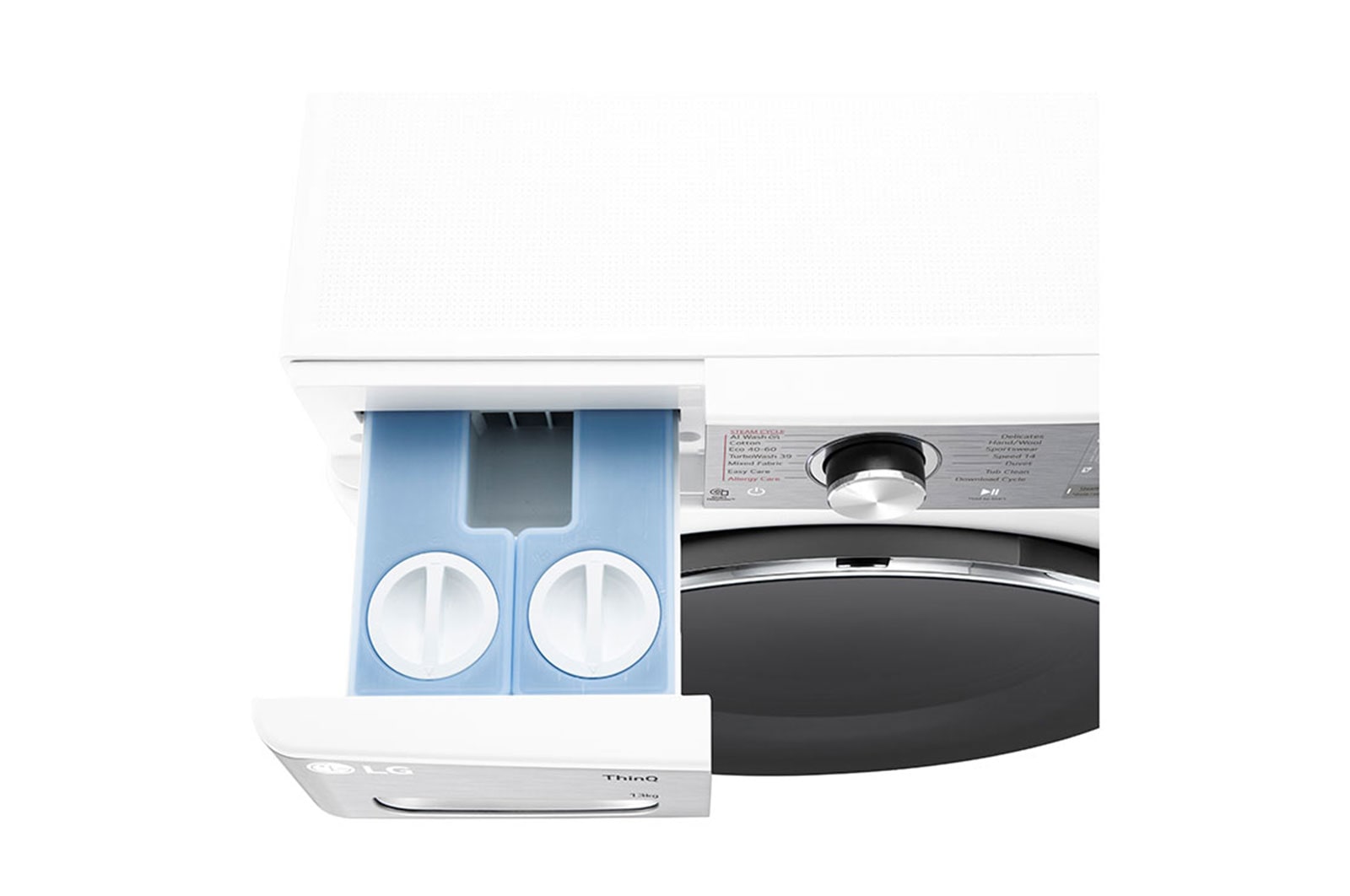 מכונת כביסה פתח חזית 13 ק"ג צבע לבן דגם WF13314WBC מבית LG