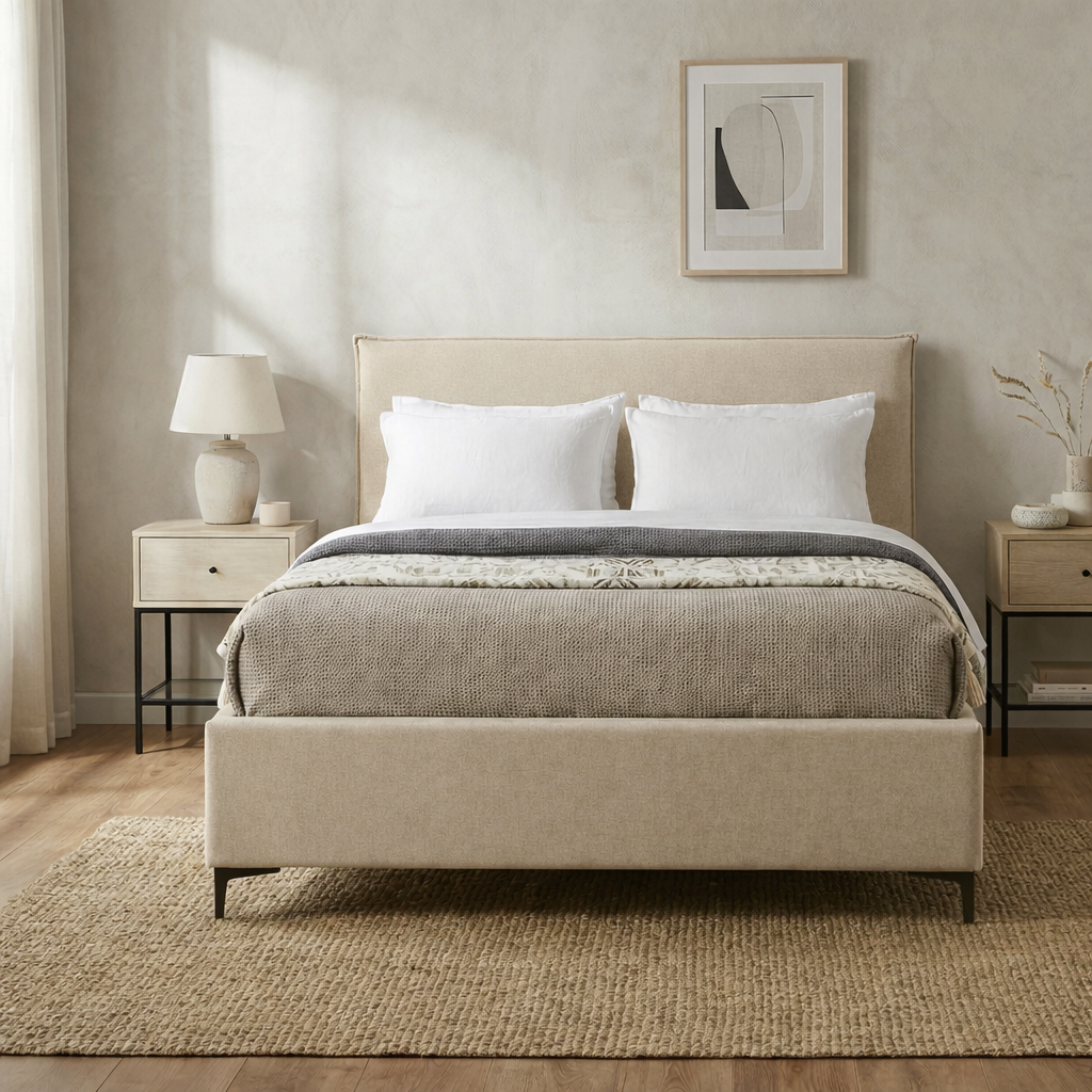 מיטה נוער מרופדת 120x190 עם ארגז מצעים דגם גלורי מבית HOME DECOR