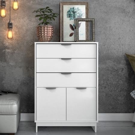 שידת אחסון עם 3 מגירות ו2 דלתות דגם OPAL מבית BRADEX שידת אחסון עם 3 מגירות ו2 דלתות דגם OPAL מבית BRADEX