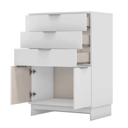 שידת אחסון עם 3 מגירות ו2 דלתות דגם OPAL מבית BRADEX שידת אחסון עם 3 מגירות ו2 דלתות דגם OPAL מבית BRADEX