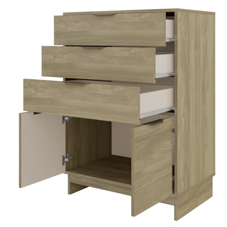 שידת אחסון עם 3 מגירות ו2 דלתות דגם OPAL מבית BRADEX שידת אחסון עם 3 מגירות ו2 דלתות דגם OPAL מבית BRADEX