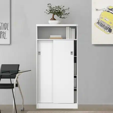 ארון שירות עם 5 מדפים ודלתות הזזה דגם SLEEK מבית BRADEX ארון שירות עם 5 מדפים ודלתות הזזה דגם SLEEK מבית BRADEX