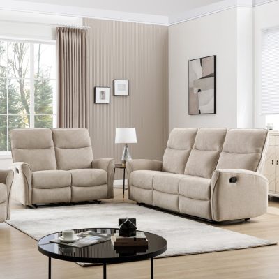 מערכת ישיבה 3+2 מבד עם 4 הדומים נשלפים HOME DECORדגם אנה