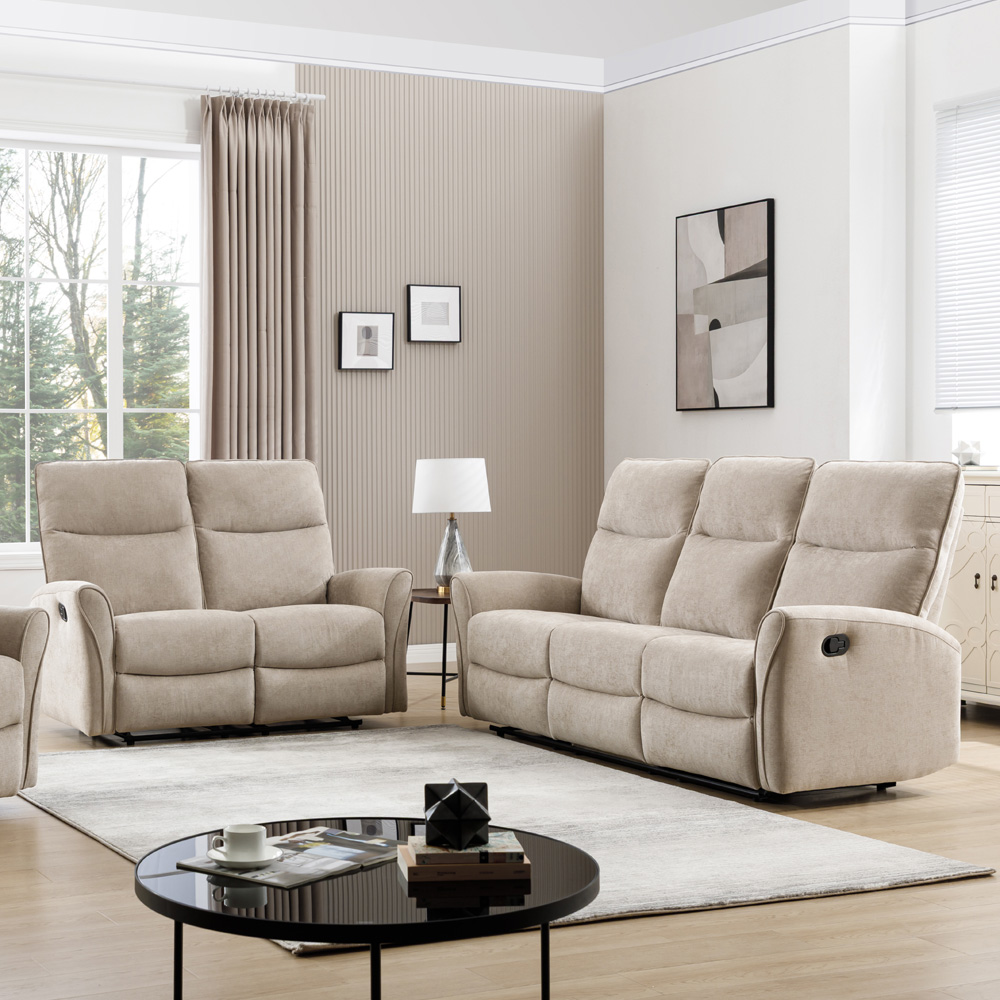 מערכת ישיבה 3+2 מבד עם 4 הדומים נשלפים HOME DECORדגם אנה