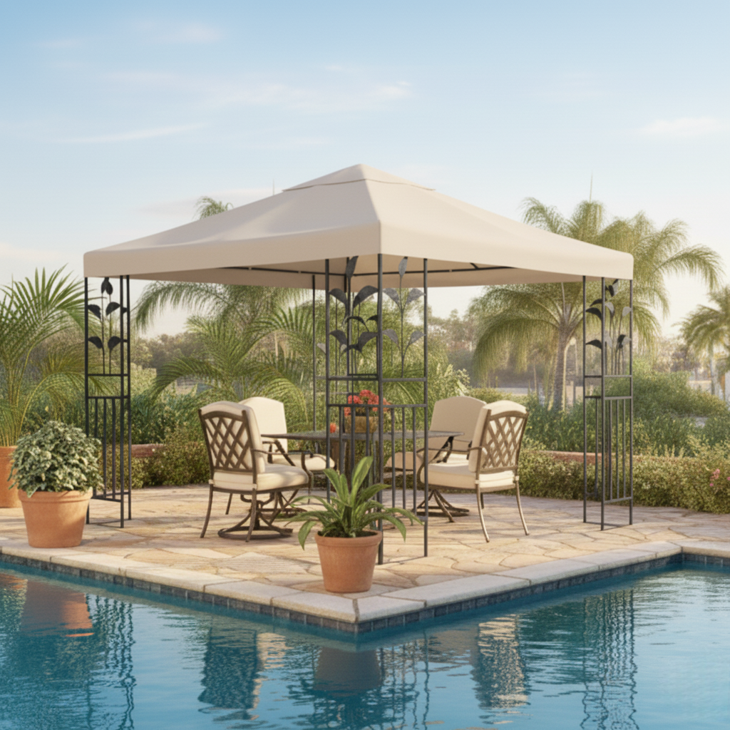 גזיבו מעוצב 3x3 דגם עלים מבית PLAYA