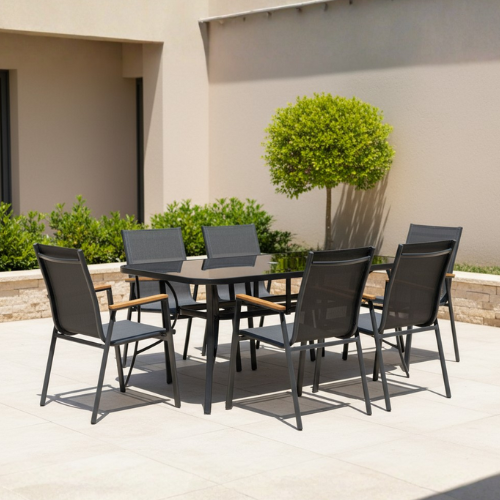 סט פינת אוכל שולחן פורטוגל + 6 כיסאות לימה מבית PLAYA