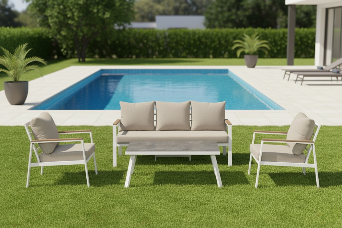 פינת ישיבה מאלומיניום דגם שוהם מבית PLAYA