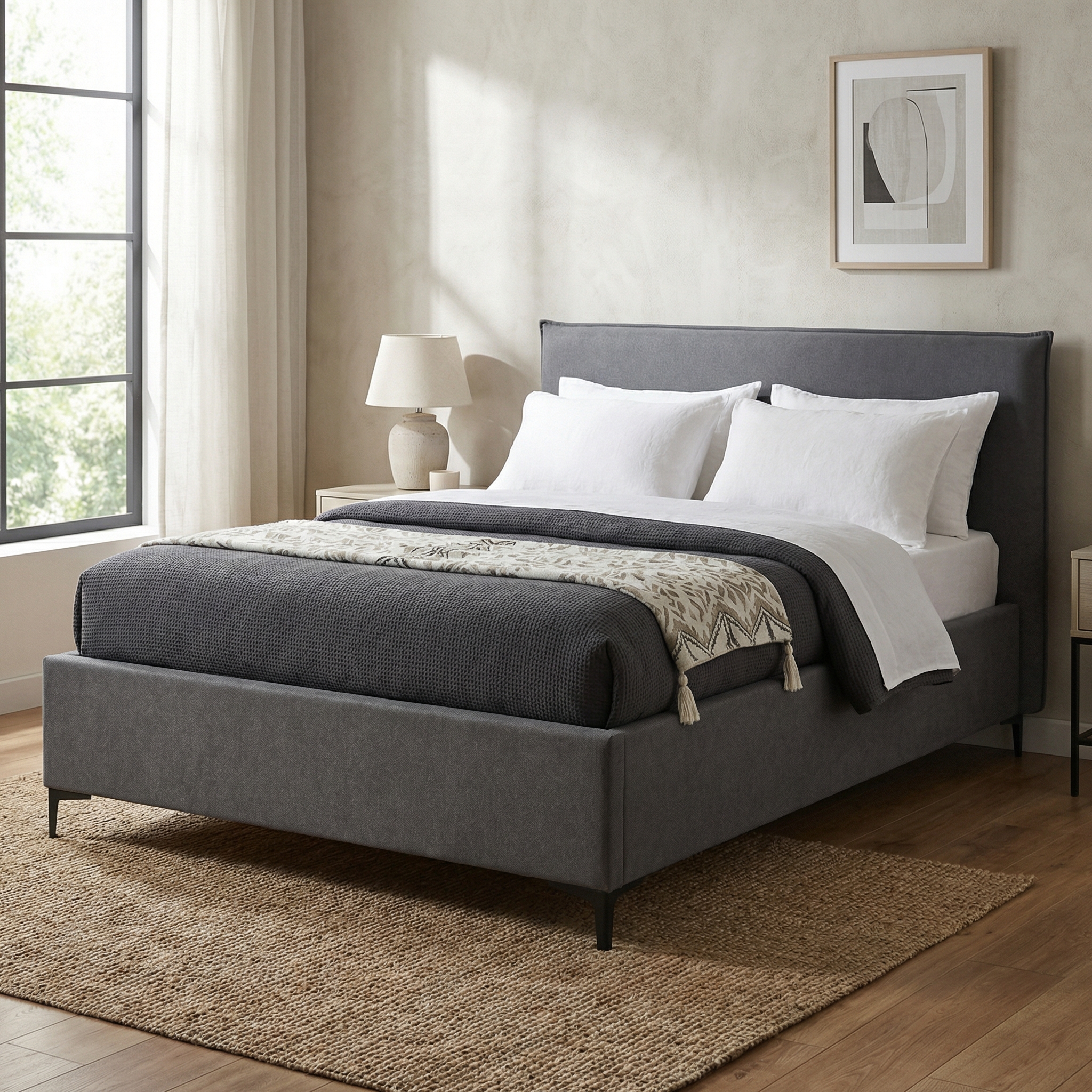 מיטה נוער מרופדת 120x190 עם ארגז מצעים דגם גלורי מבית HOME DECOR