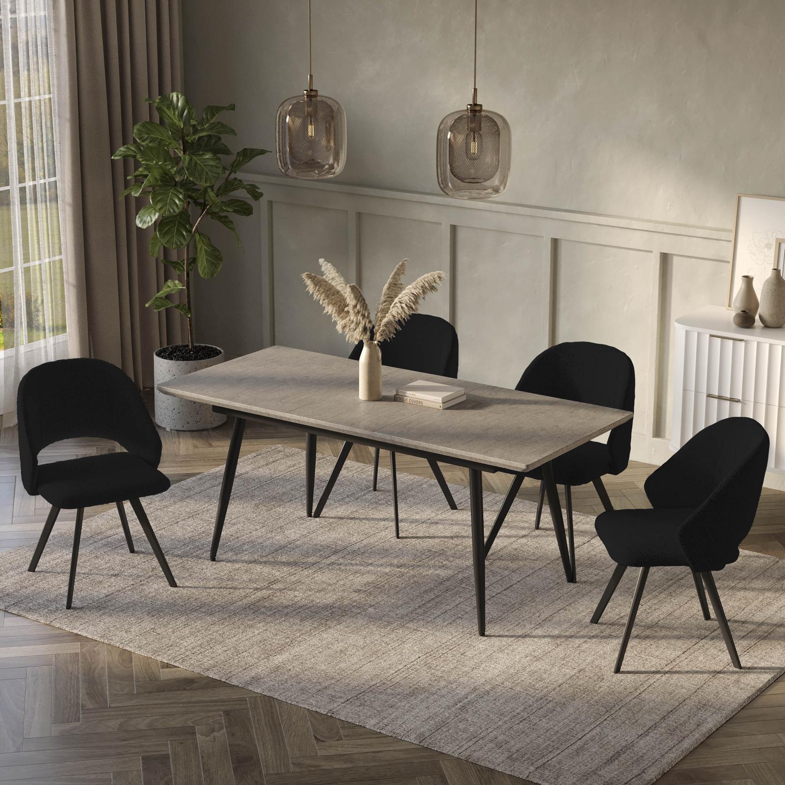 פינת אוכל מעץ עם 4 כסאות דגם בוליביה מבית DORI פינת אוכל מעץ עם 4 כסאות דגם בוליביה מבית DORI