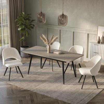 פינת אוכל מעץ עם 4 כסאות דגם בוליביה מבית DORI