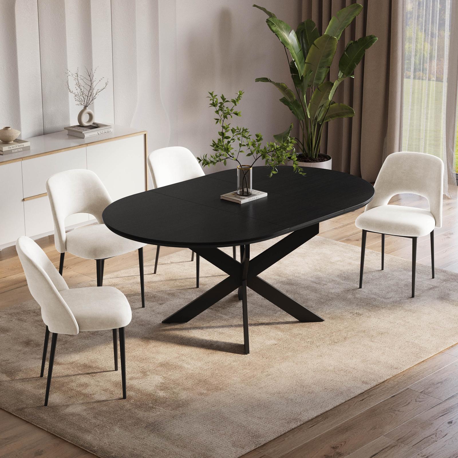 פינת אוכל עגולה עם 4 כסאות דגם בראון מבית DORI פינת אוכל עגולה עם 4 כסאות דגם בראון מבית DORI