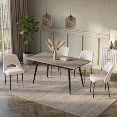 פינת אוכל מעץ עם 4 כסאות דגם טורונטו מבית DORI