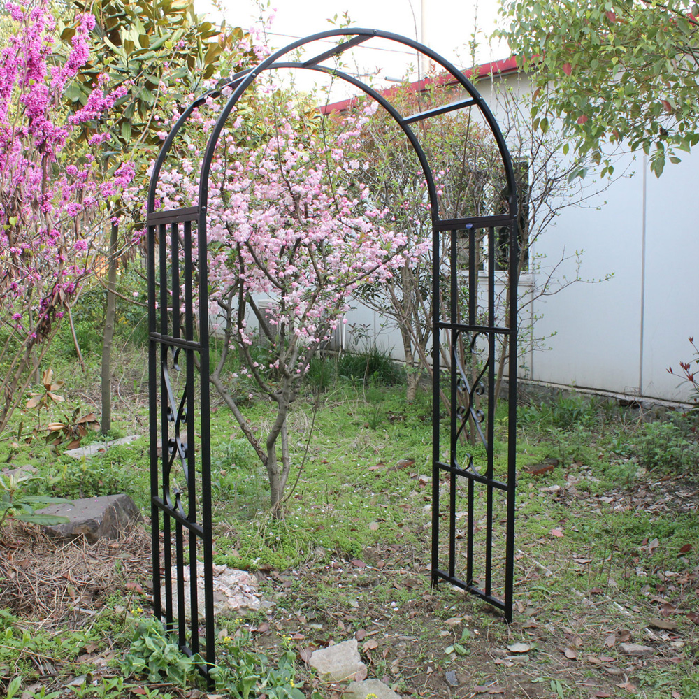 קשת לצמחים מטפסים בגינה – שער כניסה ממתכת ברוחב 114 ס"מ דגם פטל מבית טיפות טבע