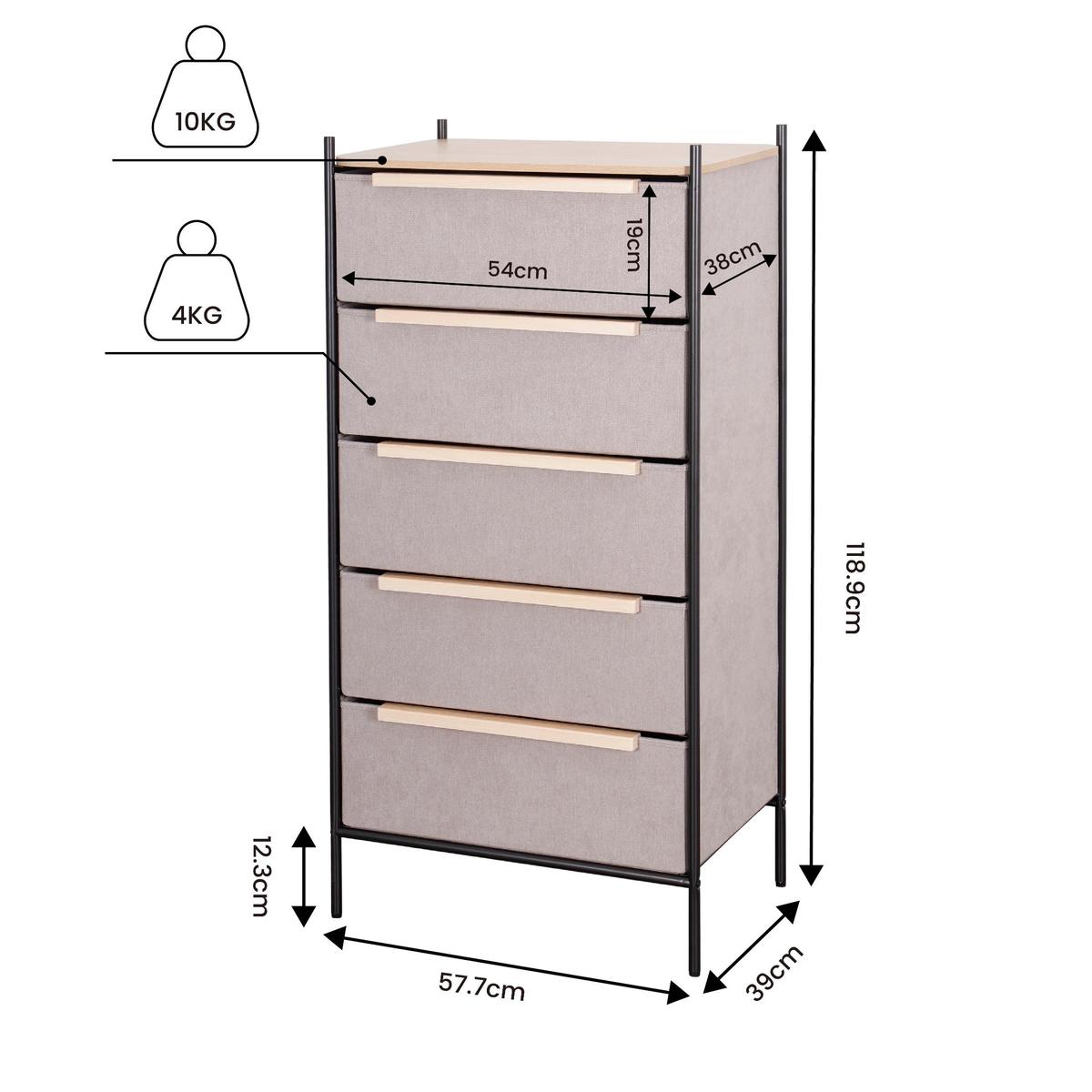 שידת 5 מגירות דגם ערן מבית RAMOS