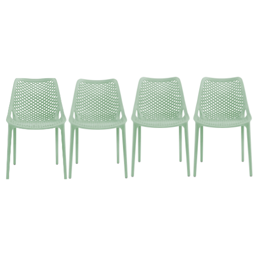 סט 4 כסאות פלסטיק מעוצבים לגינה ולמרפסת מבית PLAYA סט 4 כסאות פלסטיק מעוצבים לגינה ולמרפסת מבית PLAYA