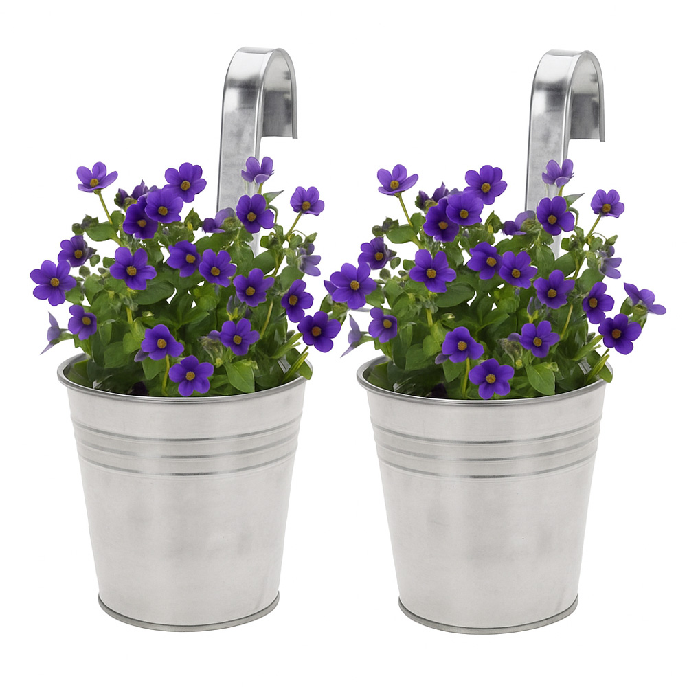 סט 2 מחזיקי עציץ לתלייה על מעקה דגם 159021310 מבית טיפות טבע