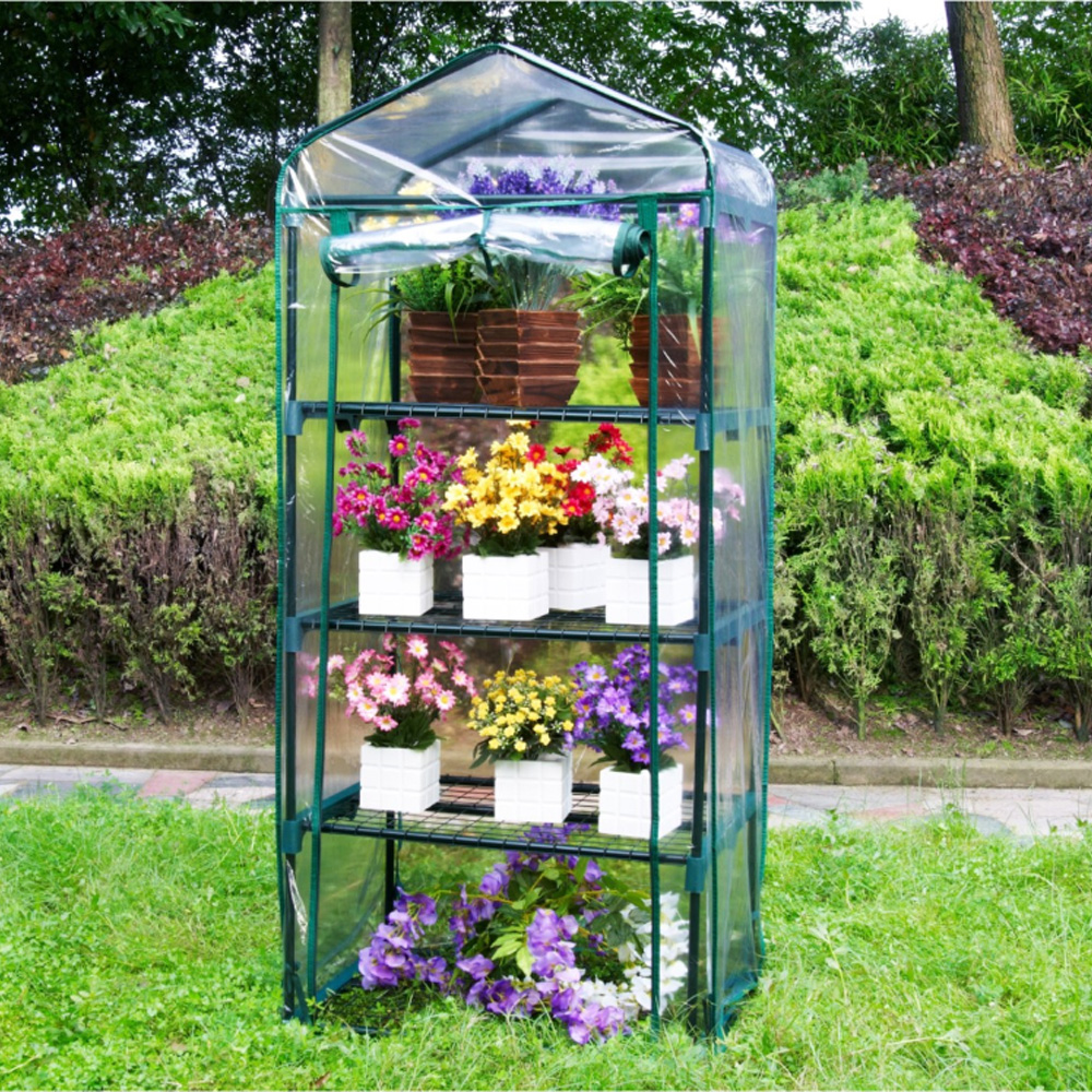 חממה ביתית עומדת 69×160 עם מדפים וגלגלים דגם 1603 מבית טיפות טבע