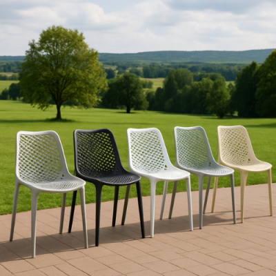 סט 4 כסאות פלסטיק מעוצבים לגינה ולמרפסת מבית PLAYA