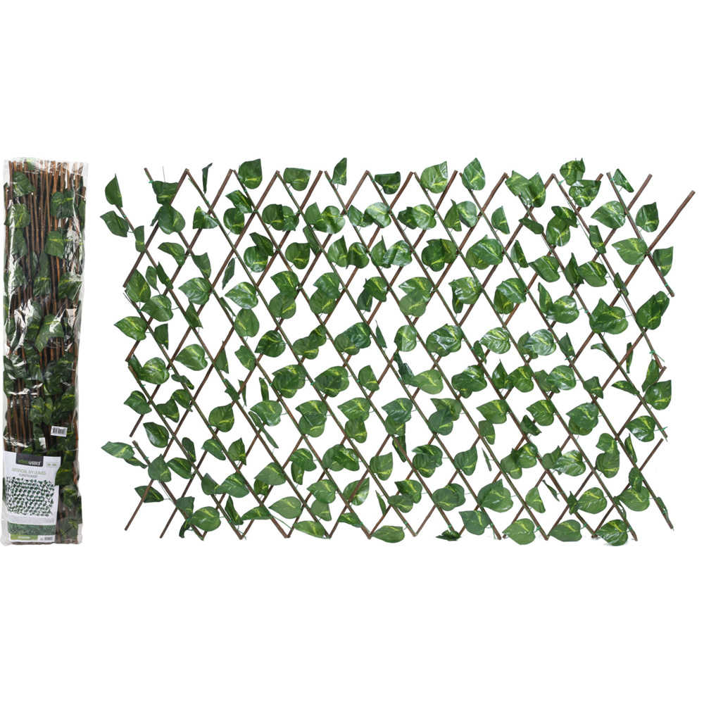 גדר במבו נפתחת 180×90 עם עלי קיסוס דגם 5910740 מבית טיפות טבע