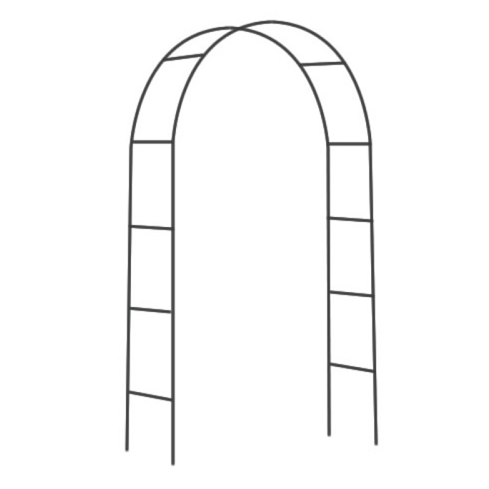 קשת רחבה ממתכת לתמיכת צמחים ועיצוב הגינה דגם איריס מבית טיפות טבע
