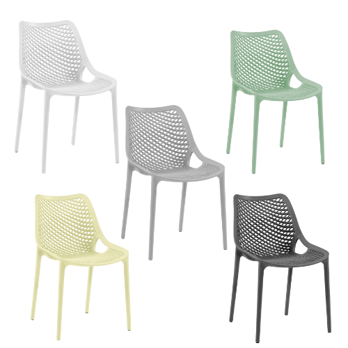סט 4 כסאות פלסטיק מעוצבים לגינה ולמרפסת מבית PLAYA סט 4 כסאות פלסטיק מעוצבים לגינה ולמרפסת מבית PLAYA