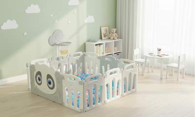 מתחם פעילות פנדה אפור בהיר מבית BUBU