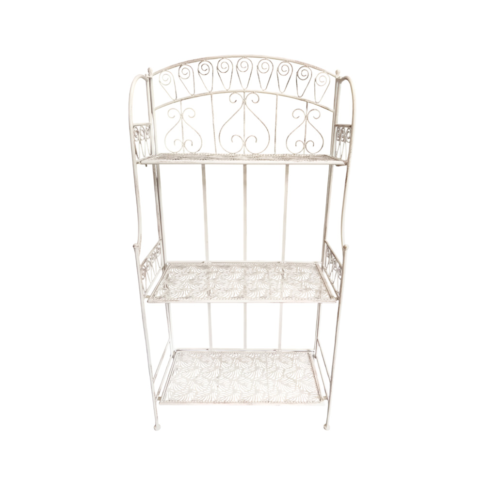 יחידת מדפים 3 קומות מברזל בעיצוב וינטאג' דגם 9004 מבית טיפות טבע