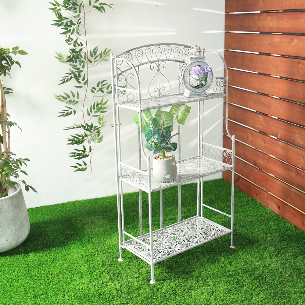 יחידת מדפים 3 קומות מברזל בעיצוב וינטאג' דגם 9004 מבית טיפות טבע