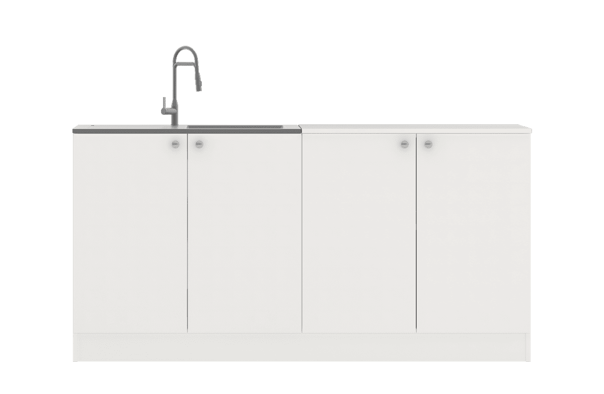 ארון מטבח מודרני עם כיור נירוסטה דגם סיגלית מבית TUDO DESIGN