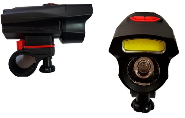 פנס LED קדמי מקצועי לאופניים עם תאורה כפולה