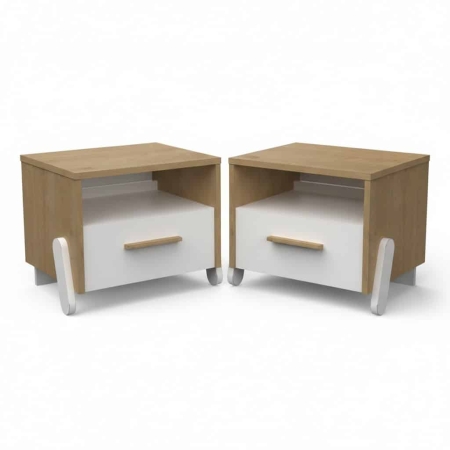 זוג שידות לילה עם מגירה ותא אחסון דגם NAILI מבית BRADEX זוג שידות לילה עם מגירה ותא אחסון דגם NAILI מבית BRADEX