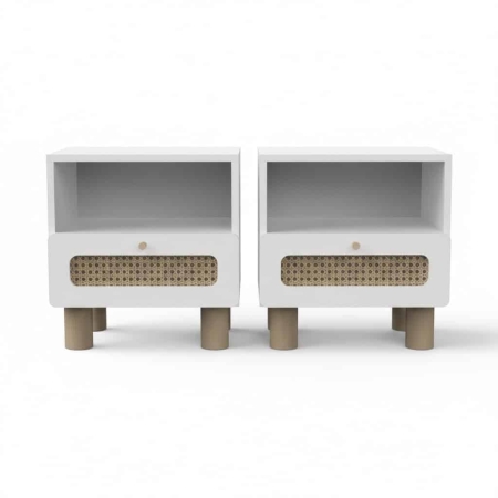 זוג שידות לילה מעץ מלא עם מגירה דגם OCHNA מבית BRADEX זוג שידות לילה מעץ מלא עם מגירה דגם OCHNA מבית BRADEX