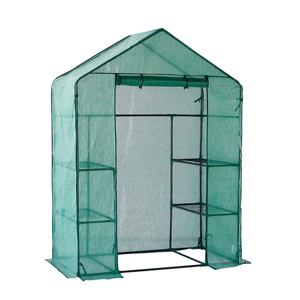 חממה ביתית 143×73 עם מדפים וכיסוי ירוק דגם 1608 מבית טיפות טבע