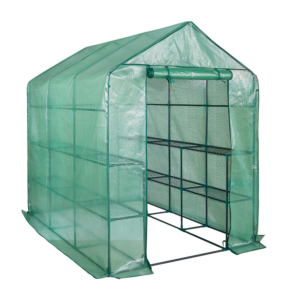 חממה ביתית 143×213 עם מדפים וכיסוי דגם 1610 מבית טיפות טבע