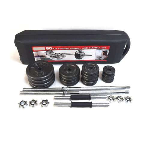 סט משקולות + ברבל 50 ק"ג דגם 54344103 מבית EUROLEAP