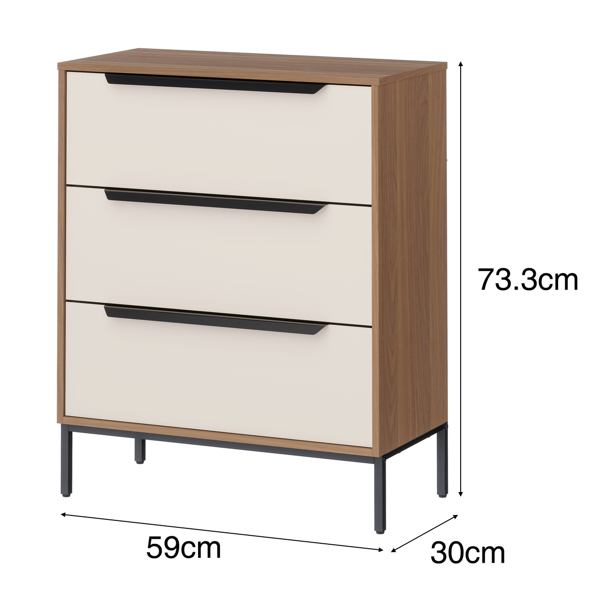 שידת 3 מגירות דגם רביב מבית RAMOS