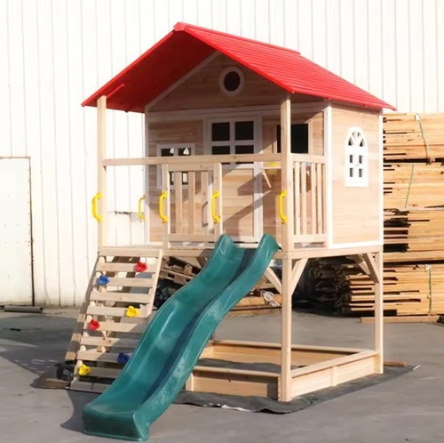 בית עץ לילדים עם מגלשה דגם מקסי TB2283