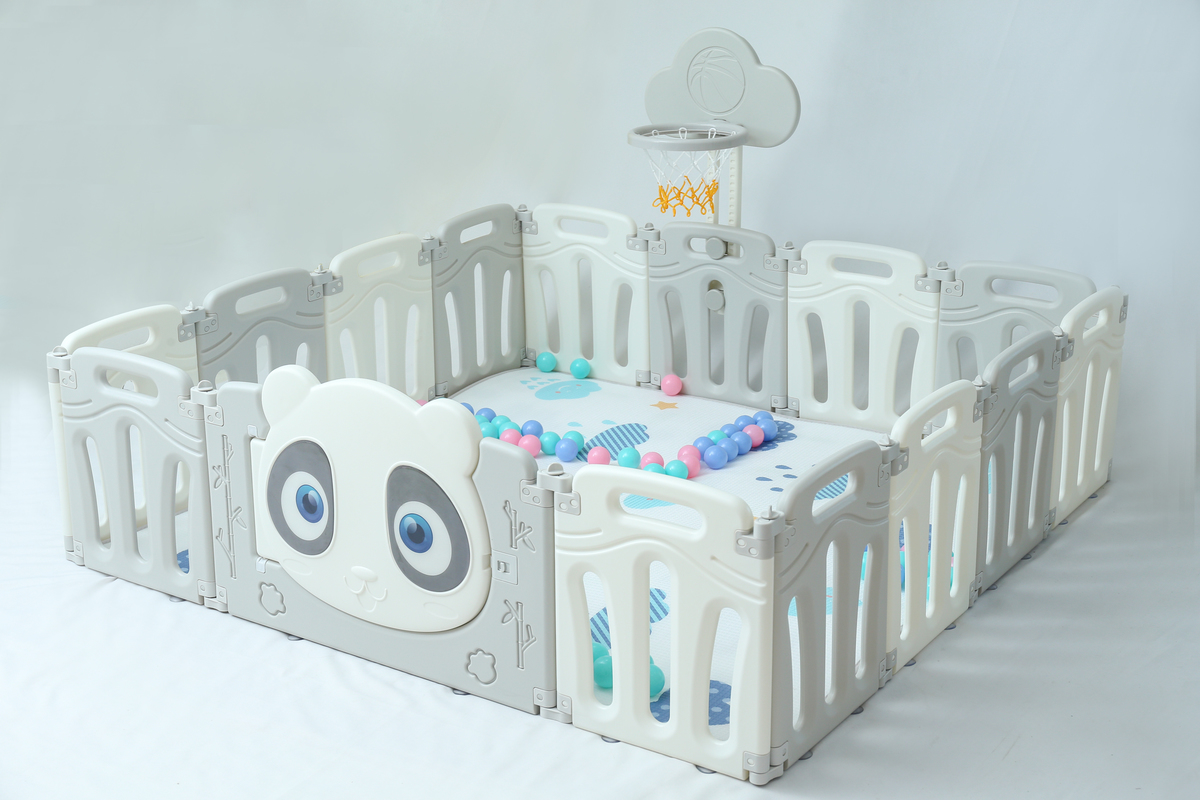 מתחם פעילות פנדה אפור בהיר מבית BUBU