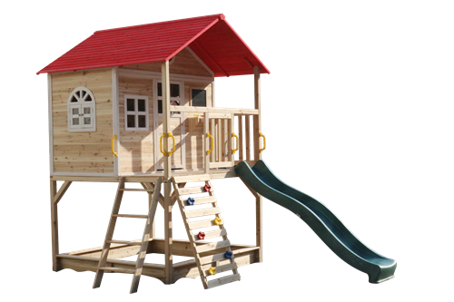 בית עץ לילדים עם מגלשה דגם מקסי TB2283
