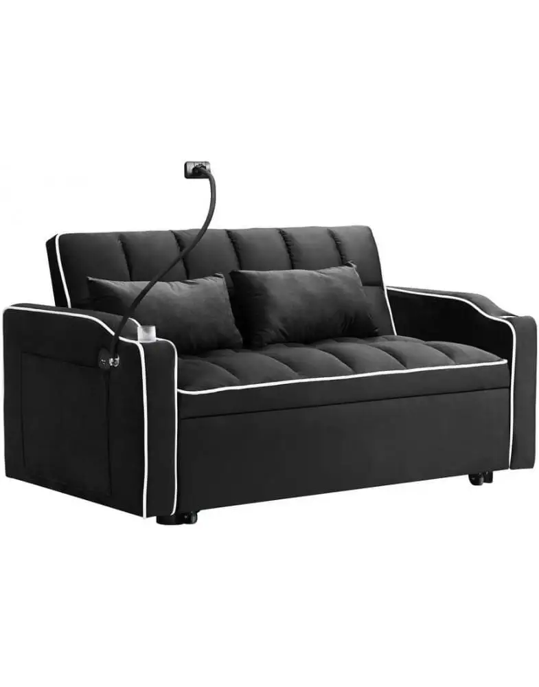 ספה נפתחת למיטה זוגית דגם 2-Lazio עם USB ותאורה מבית Shuk Rehut